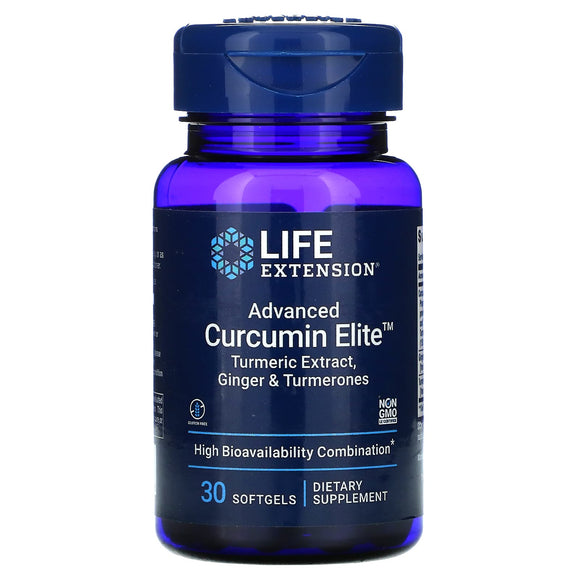 Life Extension, Advanced Curcumin Elite, Turm, 60 Softgels - 737870232438 | Hilife Vitamins