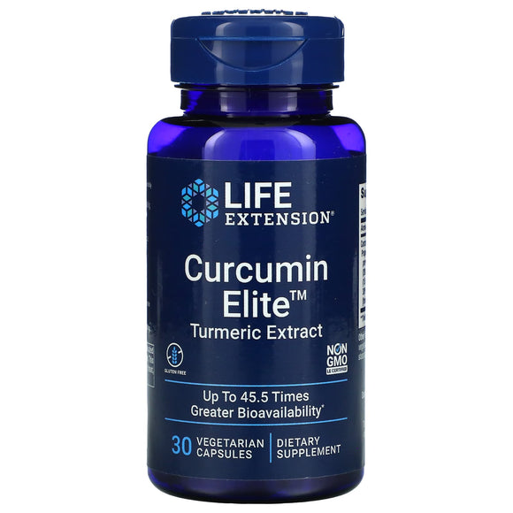 Life Extension, Curcumin Elite, Turmeric Extr, 30 Vegetarian Capsules - 737870246732 | Hilife Vitamins