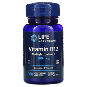 Life Extension, Vitamin B12, Methylcobalamin,, 100 Tablets - 737870361107 | Hilife Vitamins