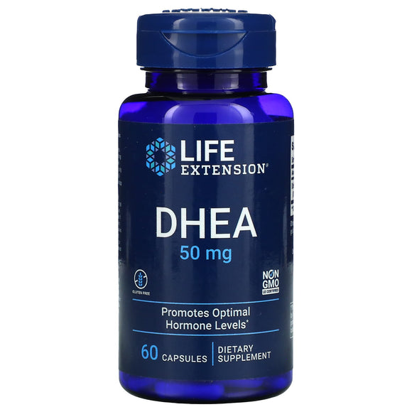 Life Extension, DHEA, 50 mg, 60 Capsules - 737870882060 | Hilife Vitamins
