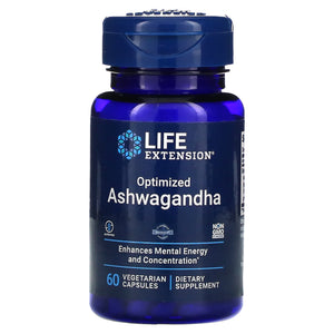 Life Extension, Optimized Ashwagandha, 60 Capsules - 737870888062 | Hilife Vitamins