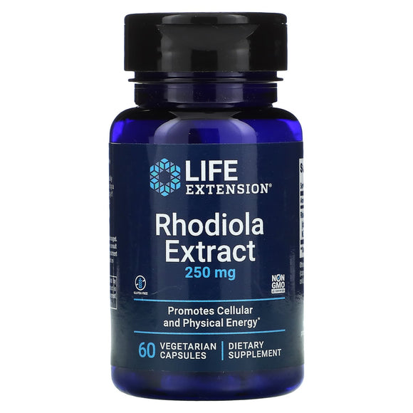Life Extension, Rhodiola Extract, 250 mg, 60 Capsules - 737870889069 | Hilife Vitamins