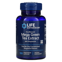 Life Extension, Mega Green Tea Extract, Decaf, 100 Capsules - 737870954101 | Hilife Vitamins