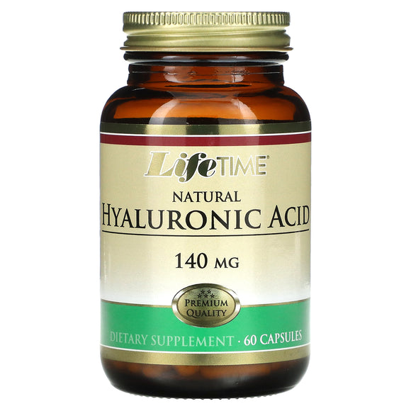 Lifetime, Natural Hyaluronic Acid, 140 mg, 60 Capsules - 053232290176 | Hilife Vitamins
