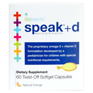 Lifetrients, Speak+d, Natural Orange Flavor, 60 Twist-Off Softgels Capsules - 899399001237 | Hilife Vitamins