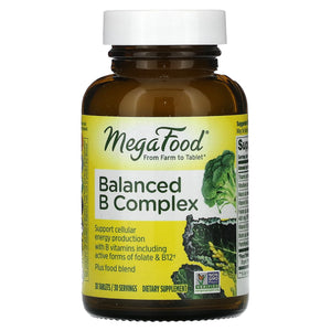 Megafood, Balanced B Complex, 30 Tablets - 051494101674 | Hilife Vitamins