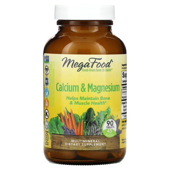 Megafood, Cal, Magnesium & Potassium, 90 Tablets - 051494102329 | Hilife Vitamins