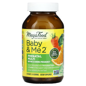 Megafood, Baby & Me 2, 120 Tablets - 051494103159 | Hilife Vitamins