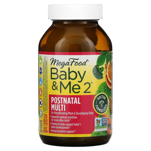 Megafood, Baby & Me 2, Postnatal Multi, 120 Tablets - 051494104309 | Hilife Vitamins
