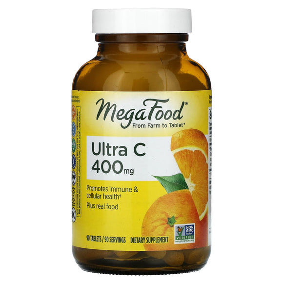 Megafood, Ultra C, 400 mg, 90 Tablets - 051494104392 | Hilife Vitamins