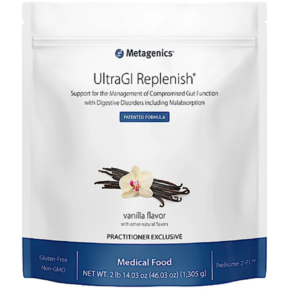 Metagenics, UltraGI Replenish, Vanilla, 2 LB - 755571947253 | Hilife Vitamins