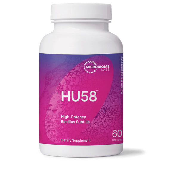 Microbiome Labs, HU58 High Potency Bacillus Subtilis, 60 Capsules - 674306523282 | Hilife Vitamins