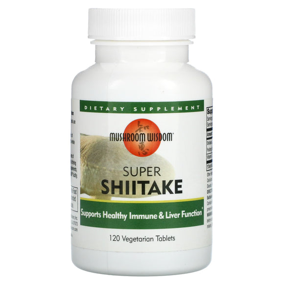 Mushroom Wisdom, Super Shiitake, 120 Tablets - 791014109062 | Hilife Vitamins