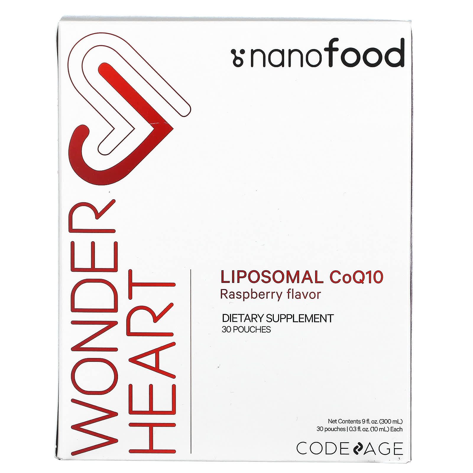 Nanofood, Wonder Heart, 30 pouch UPC 853919008809 | HiLife Vitamins