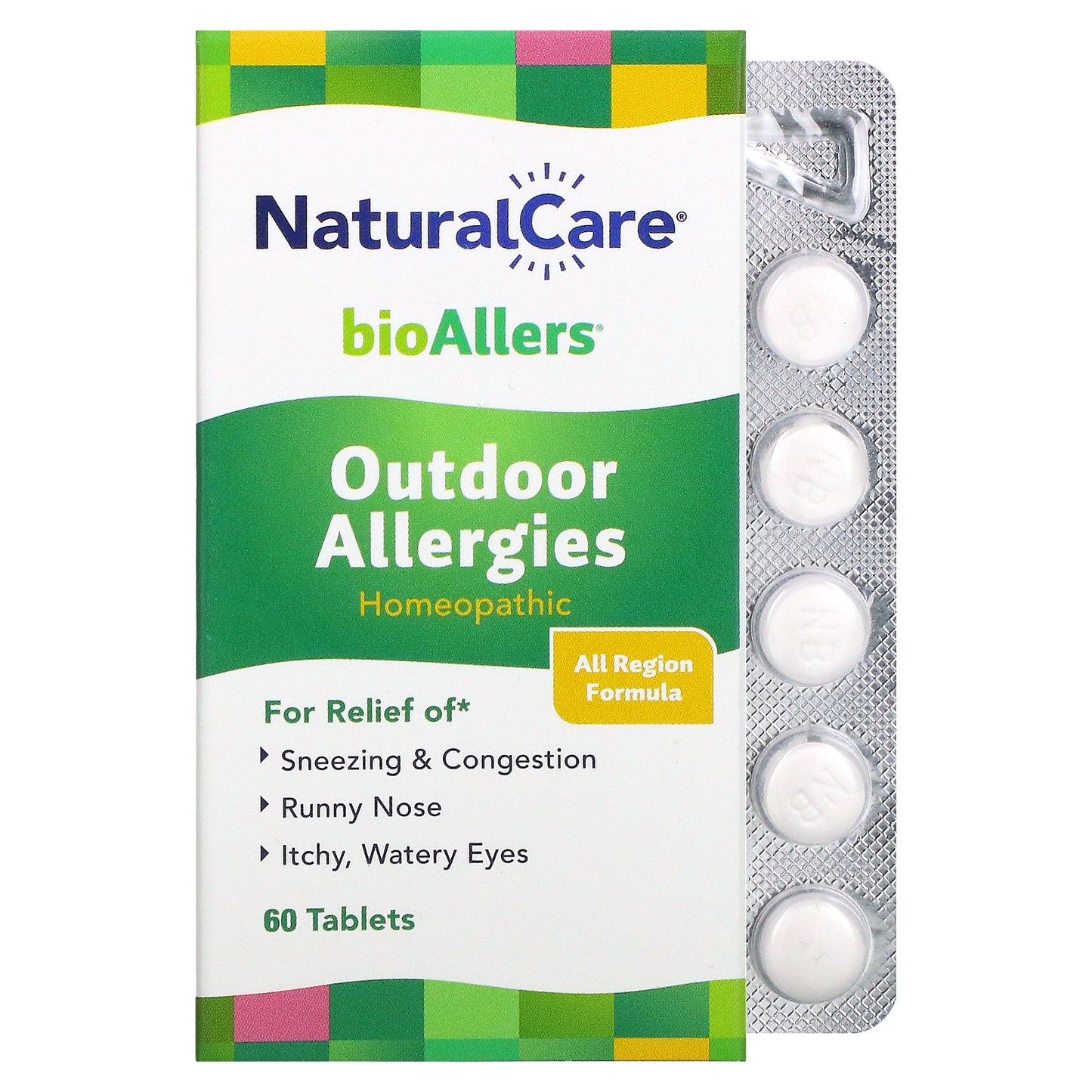 Natra-Bio, BioAllers, Allergy Treatment, Outdoor Allergy, 60 Lozenges UPC 371400711606 | HiLife Vitamins