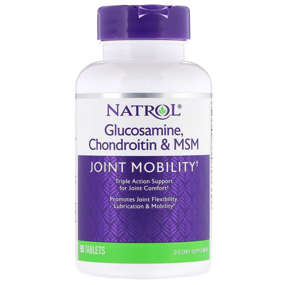 Natrol, Glucosamine Chondroitin & Msm, 90 Tablets - 047469002282 | Hilife Vitamins