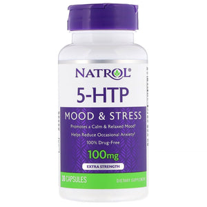 Natrol, 5-Htp 100 Mg, 30 Capsules - 047469040932 | Hilife Vitamins