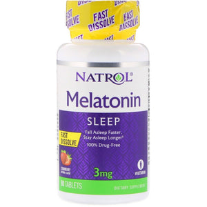 Natrol, Melatonin 3 mg Fast Dissolve, 90 Tablets - 047469060763 | Hilife Vitamins