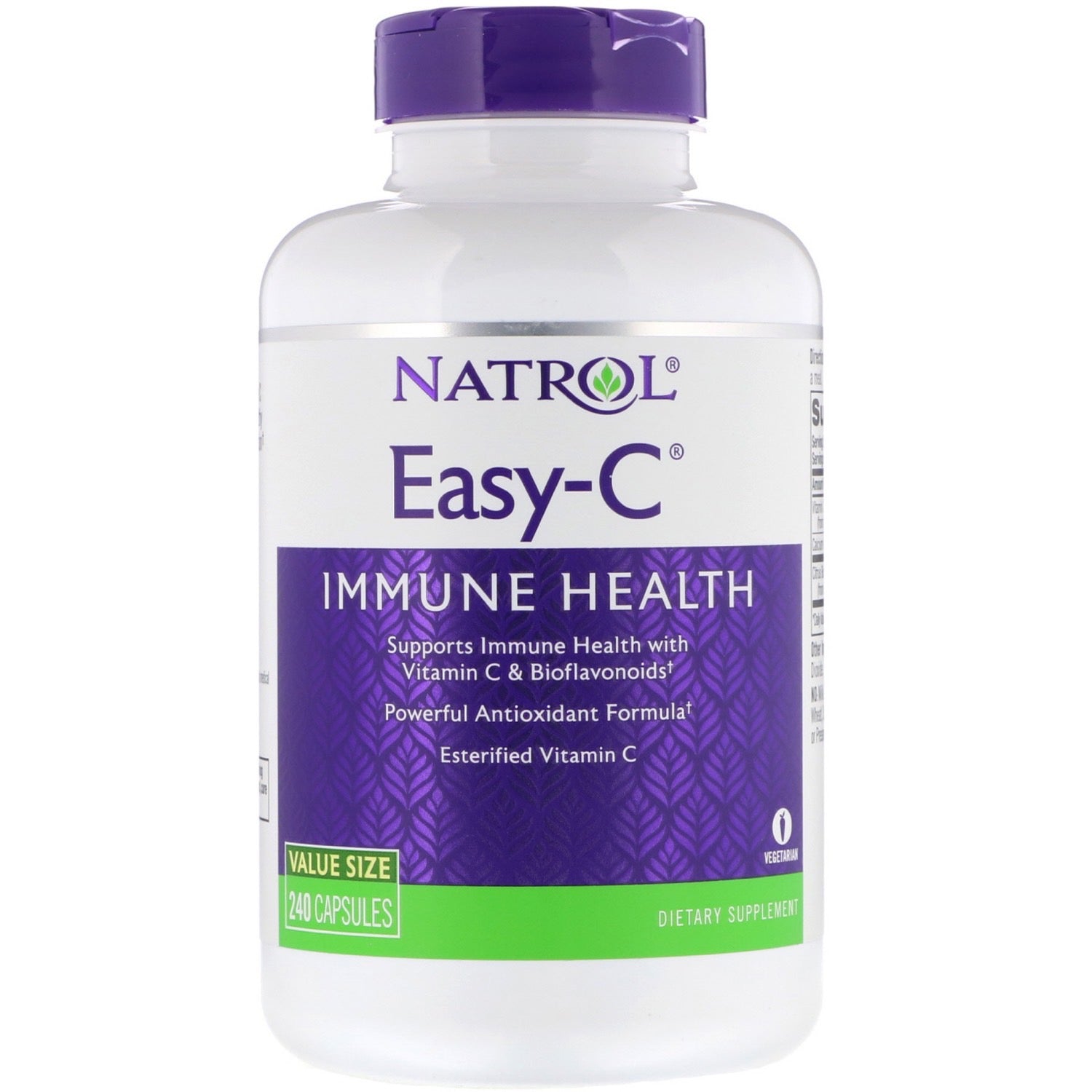 Natrol, Easy C 500 mg With Bios, 240 Vegetarian Capsules UPC 047469051037 | HiLife Vitamins