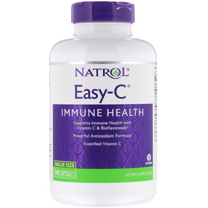 Natrol, Easy C 500 mg With Bios, 240 Vegetarian Capsules - 047469051037 | Hilife Vitamins