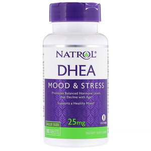 Natrol, Dhea 25 mg Value Size, 180 Tablets - 047469161156 | Hilife Vitamins