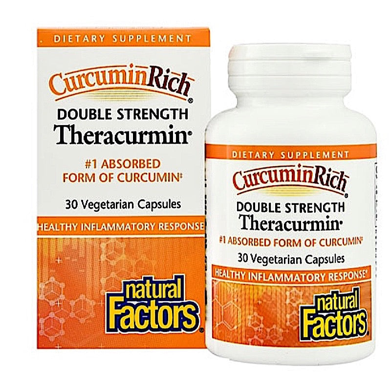 Natural Factors, Curcuminrich Double Strength Theracurmin, 30 Vegetarian Capsules - 068958045436 | Hilife Vitamins