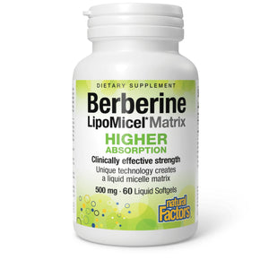 Natural Factors, Berberine LipoMicel Matrix, 60 liquid Softgels - 068958045849 | Hilife Vitamins