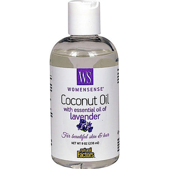 Natural Factors, Womensense Coconut Oil With Essential Oil Of Lavender, 8 Oz - 068958049762 | Hilife Vitamins