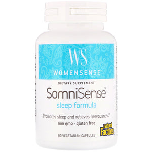 Natural Factors, Womensense Somnisense, 90 Capsules - 068958049861 | Hilife Vitamins