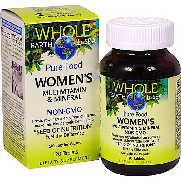 Natural Factors, Whole Earth & Sea Women's Multivitamin & Mineral, 120 Tablets - 068958355207 | Hilife Vitamins