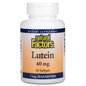 Natural Factors, Lutein 40 mg, 30 Softgels - 068958010342 | Hilife Vitamins