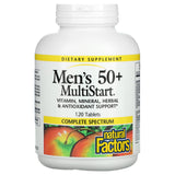 Natural Factors, Multistart Men's 50+, 120 Tablets - 068958015736 | Hilife Vitamins