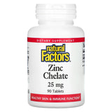 Natural Factors, Zinc Chelate, 25 mg, 90 Tablets - 068958016832 | Hilife Vitamins