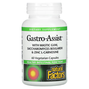 Natural Factors, Gastro-Assist with Mastic Gum, Saccharo, 60 Vegetarian Capsules - 068958017563 | Hilife Vitamins