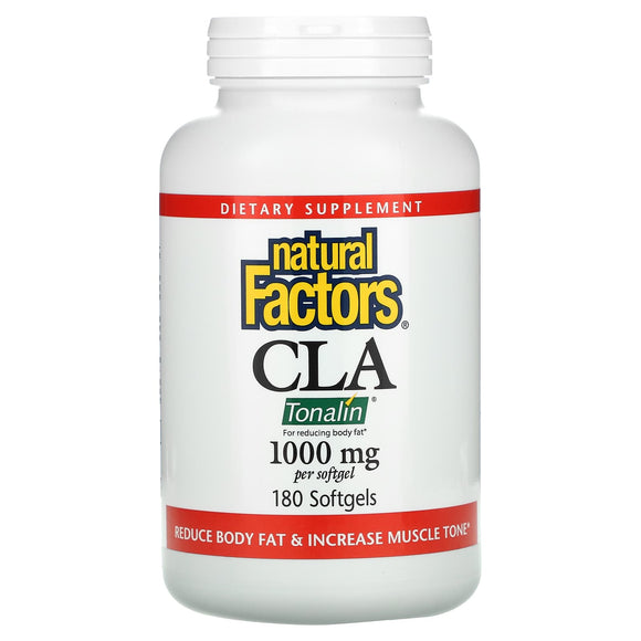 Natural Factors, CLA, Conjugated Linoleic Acid Blend, 1,, 180 Softgels - 068958020471 | Hilife Vitamins