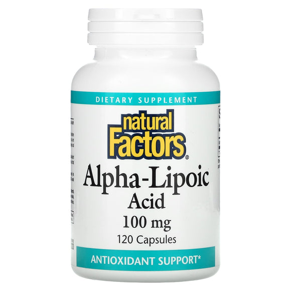 Natural Factors, Alpha-Lipoic Acid, 100 mg, 120 Capsules - 068958020969 | Hilife Vitamins