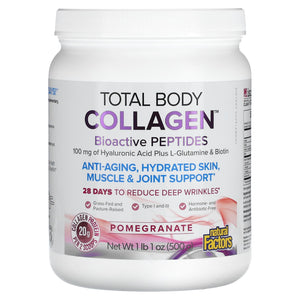 Natural Factors, Total Body Collagen, Bioactive Peptides, Pomegranate, 500 Grams - 068958026350 | Hilife Vitamins