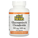 Natural Factors, Glucosamine & Chondroitin, 500 mg/400 mg, 120 Capsules - 068958026879 | Hilife Vitamins