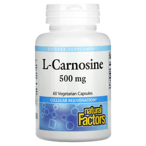 Natural Factors, L-Carnosine 500 mg, 60 Capsules - 068958028057 | Hilife Vitamins