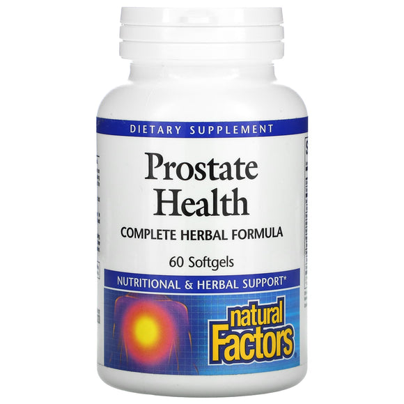 Natural Factors, Prostate Health, Complete Herbal Formul, 60 Softgels - 068958035123 | Hilife Vitamins