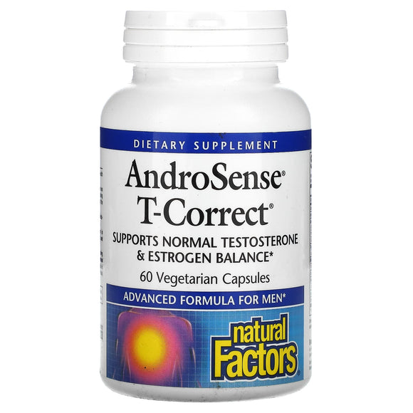 Natural Factors, AndroSense T-Correct, 60 Vegetarian Capsules - 068958035130 | Hilife Vitamins