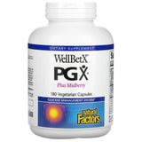 Natural Factors, WellBetX PGX, Plus Mulberry, 180 Vegetarian Capsules - 068958035505 | Hilife Vitamins