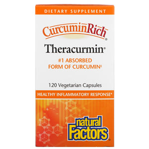 Natural Factors, CurcuminRich® Theracurmin®, 120 Capsules - 068958045399 | Hilife Vitamins
