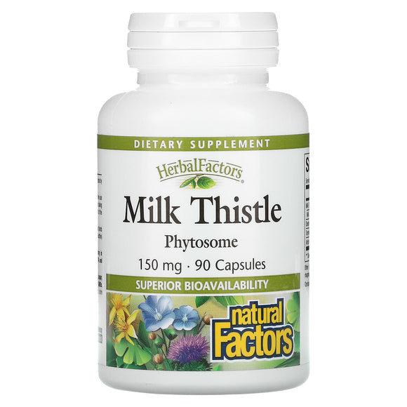 Natural Factors, Milk Thistle, 150 mg, 90 Capsules - 068958048000 | Hilife Vitamins