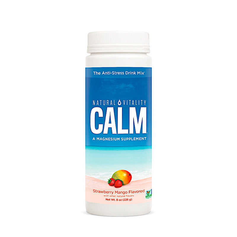 Natural Vitality, Natural Calm Strawberry Mango, 8 Oz UPC 183405043053 | HiLife Vitamins