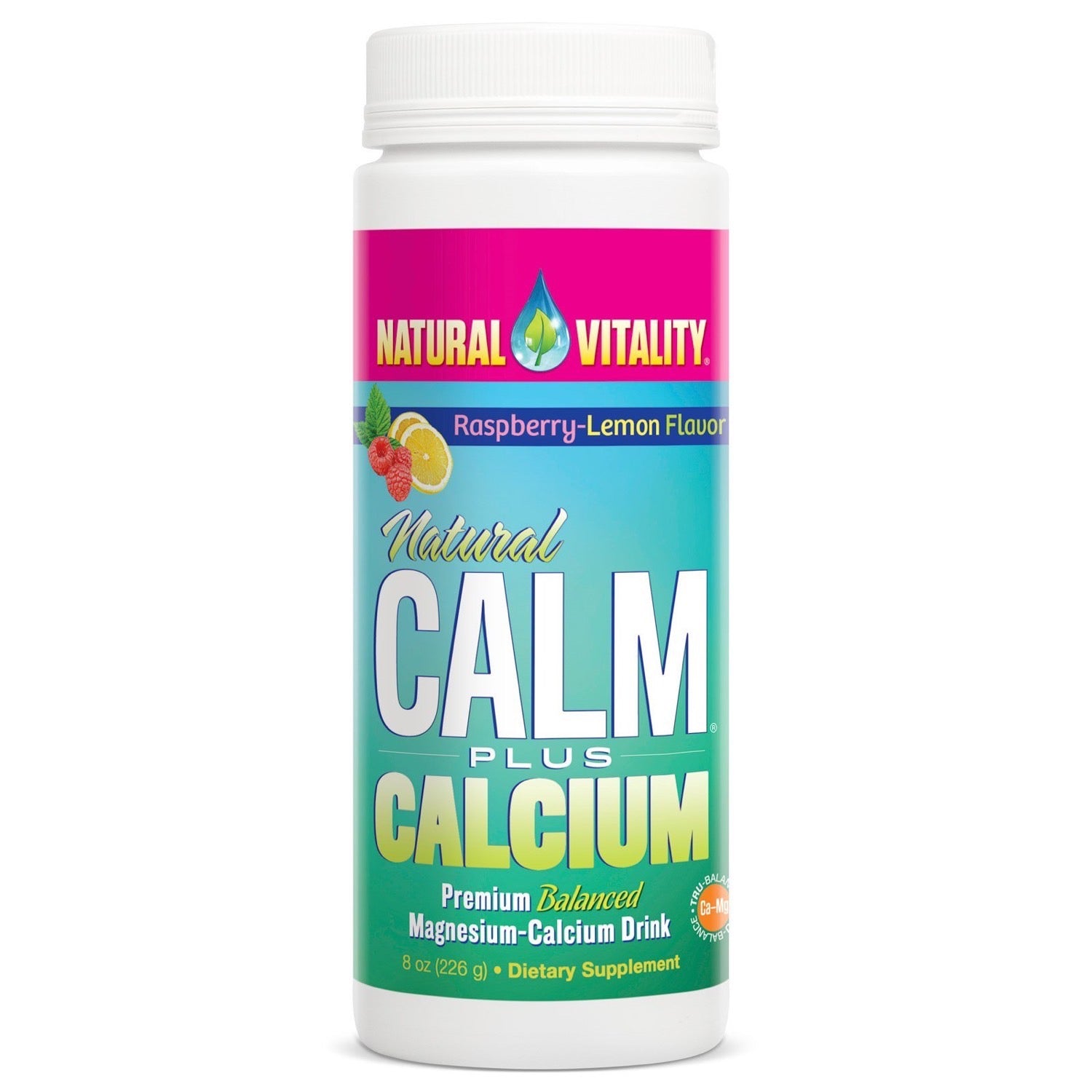 Natural Vitality, Calm Plus Calcium Raspberry Lemon, 8 Oz UPC 875534000938 | HiLife Vitamins