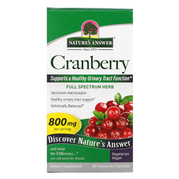 Nature’s Answer, Cranberry Fruit, 90 Capsules - 083000161582 | Hilife Vitamins