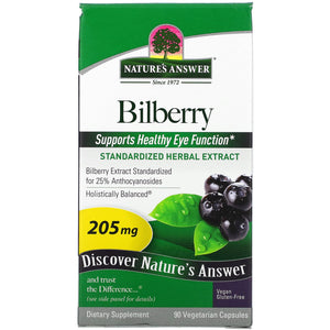 Nature’s Answer, Bilberry Standardized, 90 Capsules - 083000163616 | Hilife Vitamins