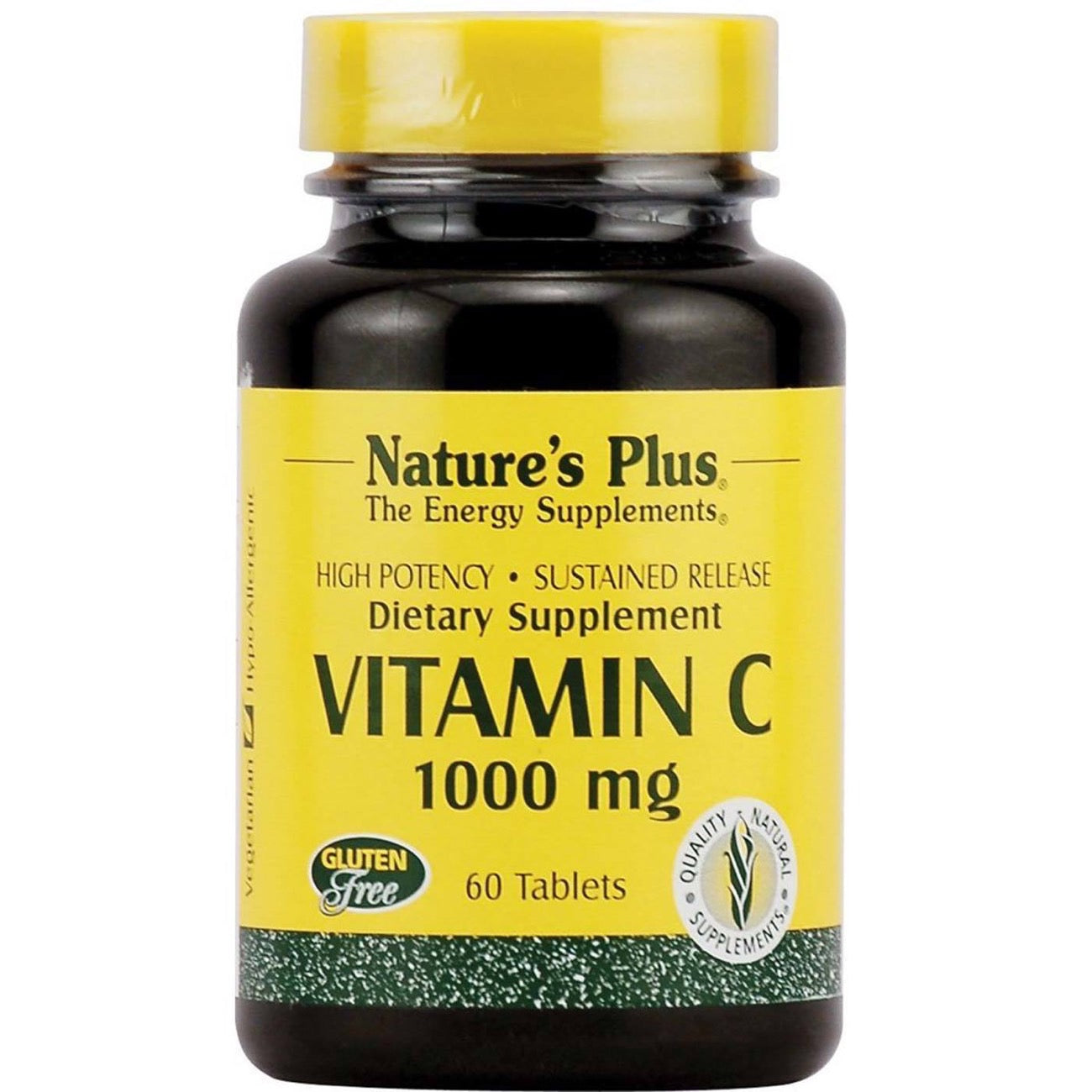 Nature’s Plus, Vitamin C 1,000 mg S/R, 60 Tablets - 097467023000 | Hilife Vitamins