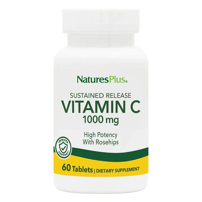 Nature’s Plus, Vitamin C 1,000 mg Sustained Release, 60 Tablets - 097467023000 | Hilife Vitamins